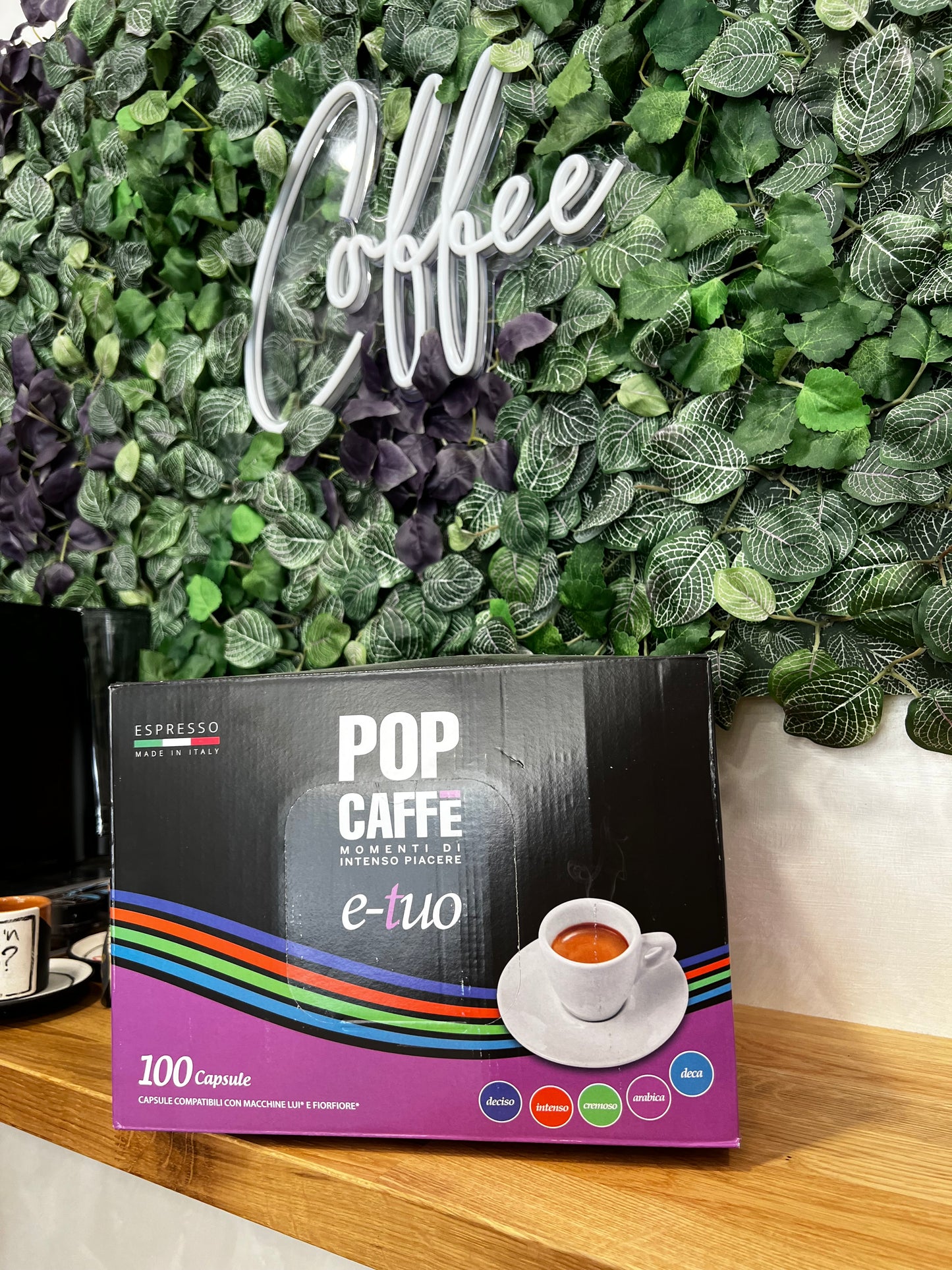 Pop Caffè | Intenso, Cremoso | 100 Capsule | Lui L'espresso