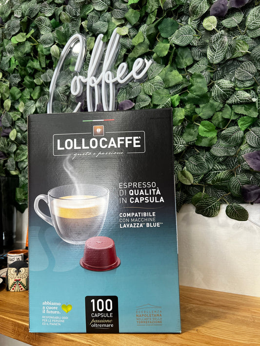 Lollocaffè | Espresso Miscela Nera | 100 Capsule Lavazza Blue